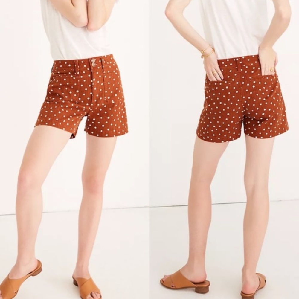 Madewell Emmett Patch dot shorts
